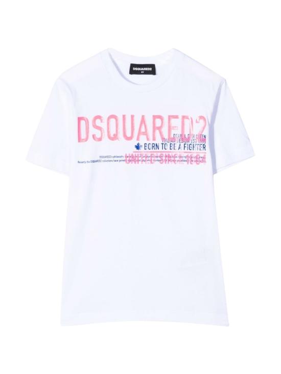  [키즈] 디스퀘어드2 티셔츠 DQ0521K D00MQDQ100 WHITE - DSQUARED2