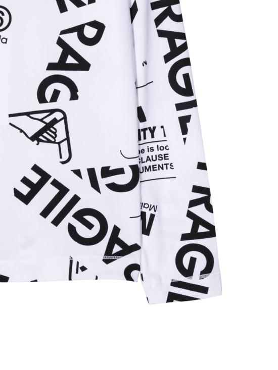  [키즈] MM6 메종마르지엘라 티셔츠 M60039K MM012M6100 WHITE - MM6 MAISON MARGIELA