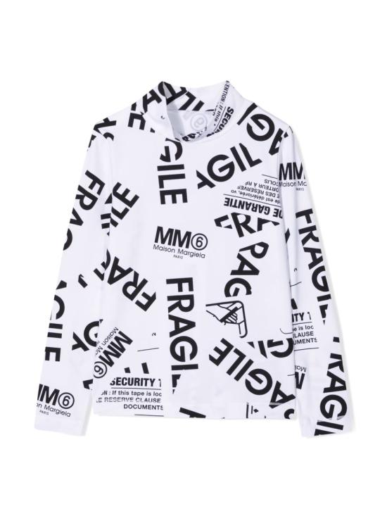  [키즈] MM6 메종마르지엘라 티셔츠 M60039K MM012M6100 WHITE - MM6 MAISON MARGIELA