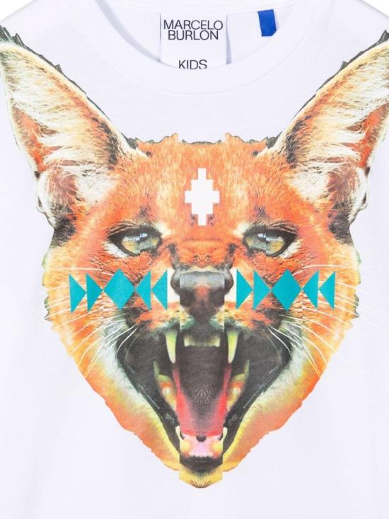  [키즈] 마르셀로 불론 티셔츠 CBAA002F21JER011K 0120 WHITE - MARCELO BURLON