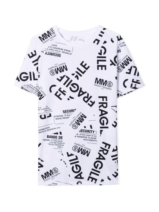 25FW [주니어] MM6 메종마르지엘라 티셔츠 M60040T MM012M6100 WHITE - MM6 MAISON MARGIELA