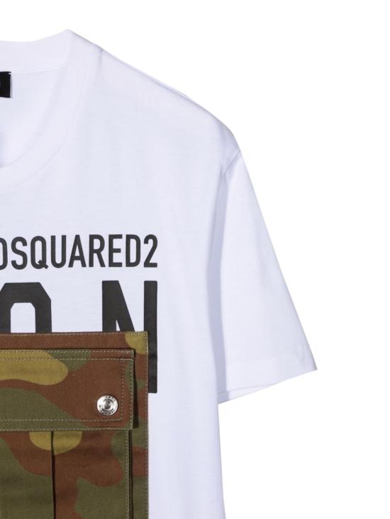  [주니어] 디스퀘어드2 티셔츠 DQ0575T D008RDQ100 WHITE - DSQUARED2