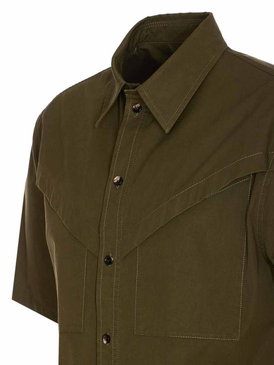 25SS 보테가베네타 반팔 셔츠 816765V4CS03359 Green - BOTTEGA VENETA