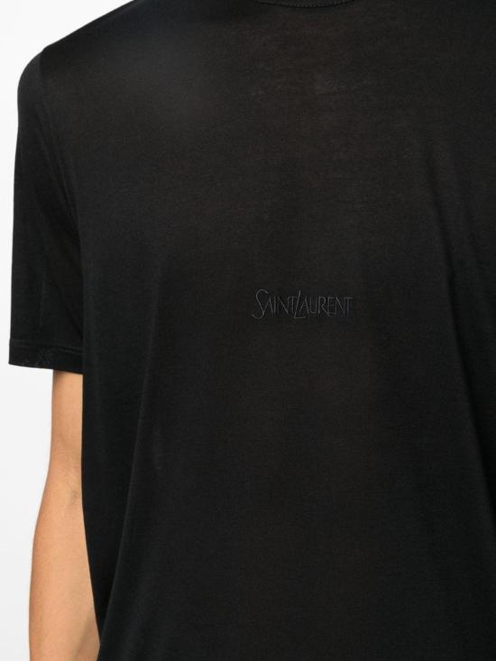 25SS 생로랑 반팔 티셔츠 749102Y37IL1000 Black - SAINT LAURENT