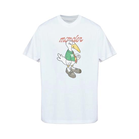 25FW 몽클레어 마스코트 로고 코튼 티셔츠  89AJS 8C000 16 00A WHITE