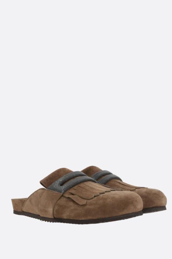  브루넬로 쿠치넬리 뮬/슬리퍼 MZSFG2877C7495 Brown - BRUNELLO CUCINELLI