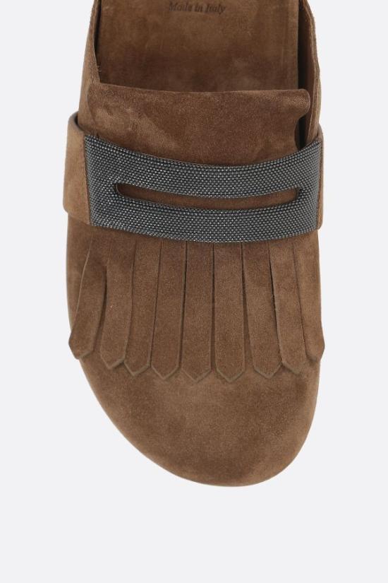  브루넬로 쿠치넬리 뮬/슬리퍼 MZSFG2877C7495 Brown - BRUNELLO CUCINELLI