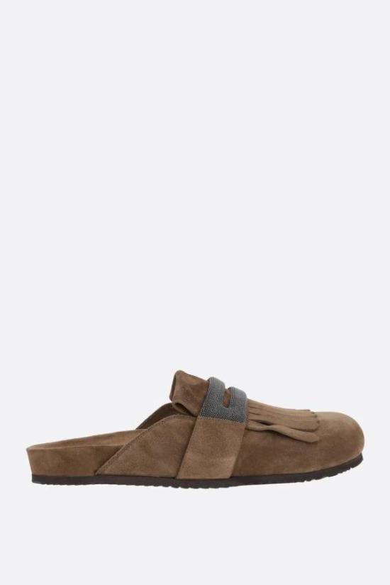  브루넬로 쿠치넬리 뮬/슬리퍼 MZSFG2877C7495 Brown