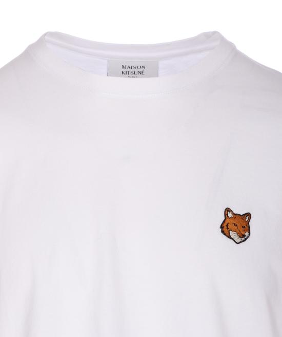 25FW 메종키츠네 폭스 헤드 레귤러 티셔츠 PM00107KJ7026 P100 White - MAISON KITSUNE