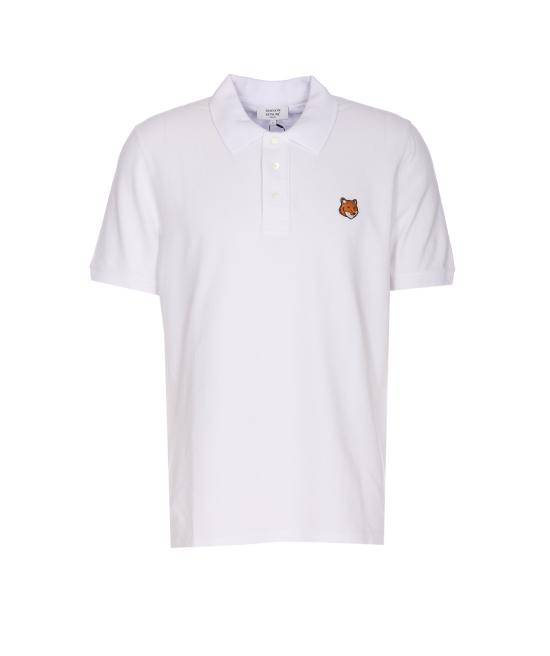 25FW 메종키츠네 폭스 헤드 레귤러 폴로 티셔츠 PM00209KP0002 P100 White