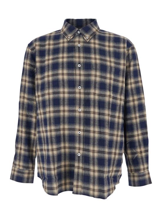 25FW 던스트 셔츠 UDSH5C104N2NAVYBEIGECHECK Blu