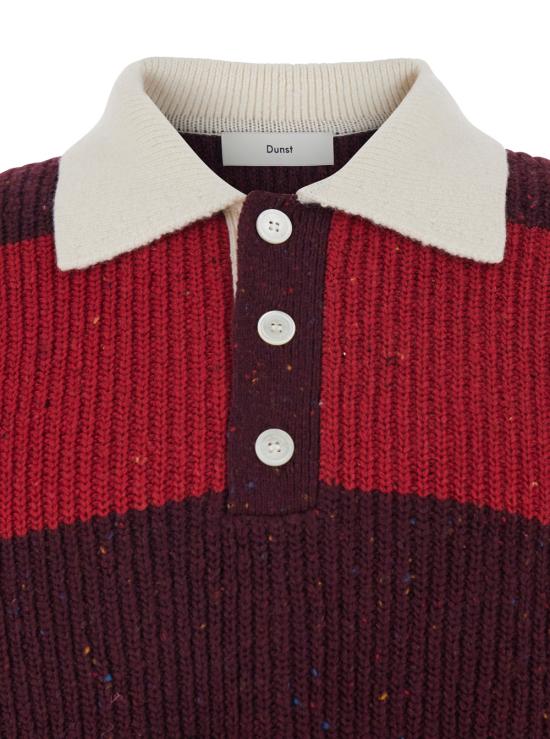 25FW 던스트 폴로 티셔츠 UDSW5C114D2REDBURGUNDY Red - DUNST