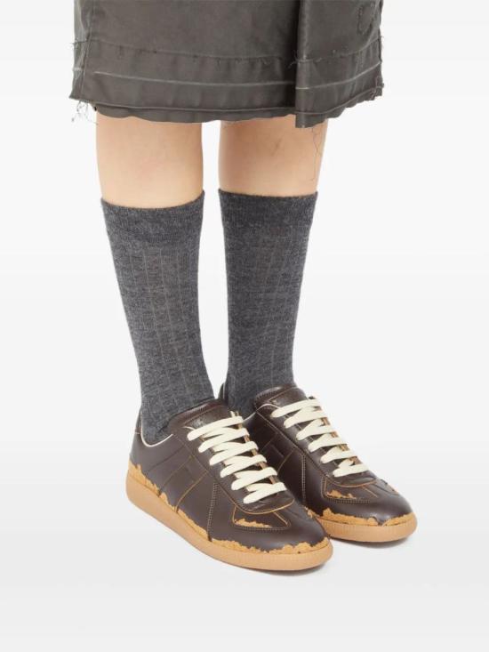 25FW 마르지엘라 뮬/슬리퍼 S58WS0270P7414 HB056 Dark Brown Camel DARK BROWN - MAISON MARGIELA