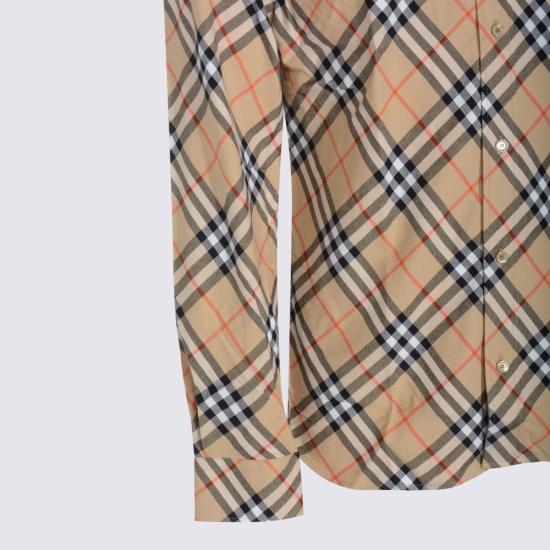 25FW 버버리 릴랙스핏 체크 코튼 플란넬 셔츠 8115497B9368 Beige - BURBERRY