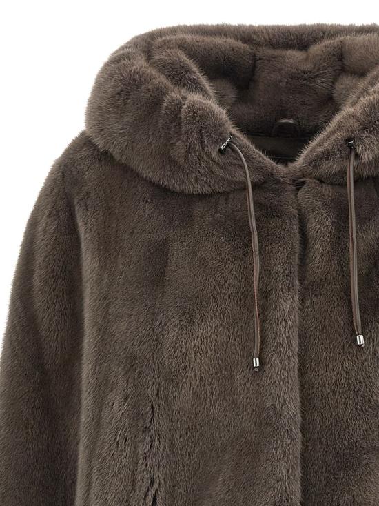 25FW 시모네타 무톤 F05JA348M4206 BROWN - SIMONETTA