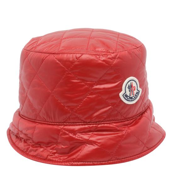 25FW 몽클레어 다이아몬드 퀼티드 패딩 버킷햇 3B000 27 788RA46C Red - MONCLER