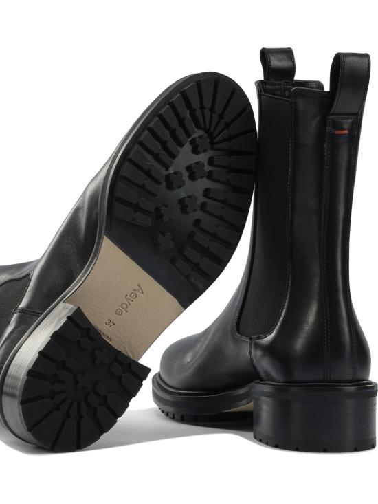 25FW 에이드 부츠 JACKCALF LEATHERBLACK Black - AEYDE