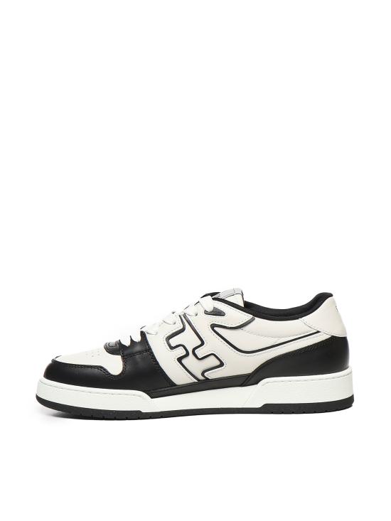 26SS 펜디 매치 레더 로우탑 스니커즈 7E1643 AOMNF0E7C WHITE black - FENDI