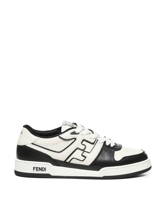 26SS 펜디 매치 레더 로우탑 스니커즈 7E1643 AOMNF0E7C WHITE black - FENDI