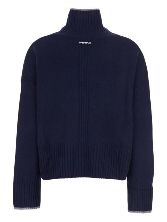 25FW 핑코 터틀넥 105446A2Q9 G83 Blue - PINKO