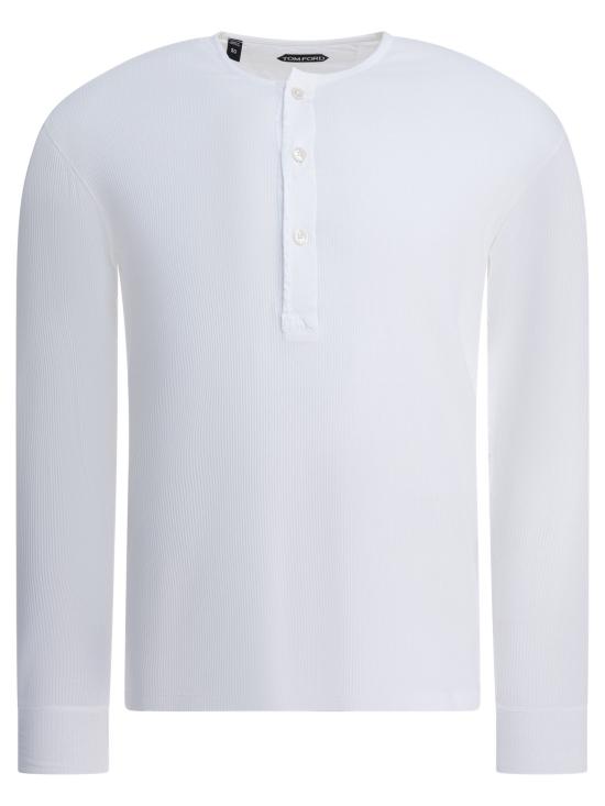 26SS 톰포드 긴팔 티셔츠 JHL019JMC067AW002 White