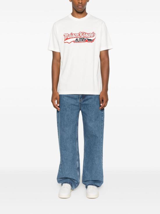 25FW 오트리 X 메종키츠네 반팔 티셔츠 TSPXMK2W WHITE - AUTRY X MAISON KITSUNE