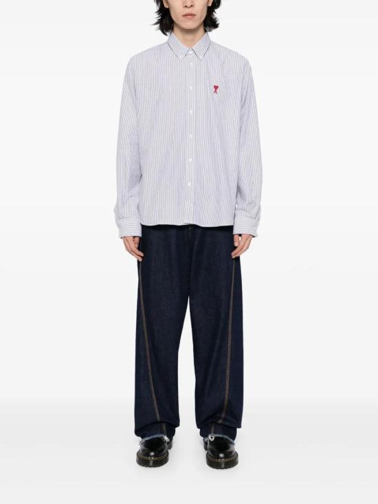 25SS 아미 ADC버튼 다운 셔츠 BFUSH063CO0087039 BLANCO ROTO - AMI