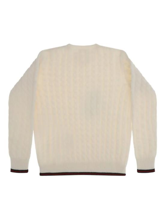 25FW [키즈] 구찌 풀오버 823229 XKEWQ 9112 WHITE GREEN RED - GUCCI