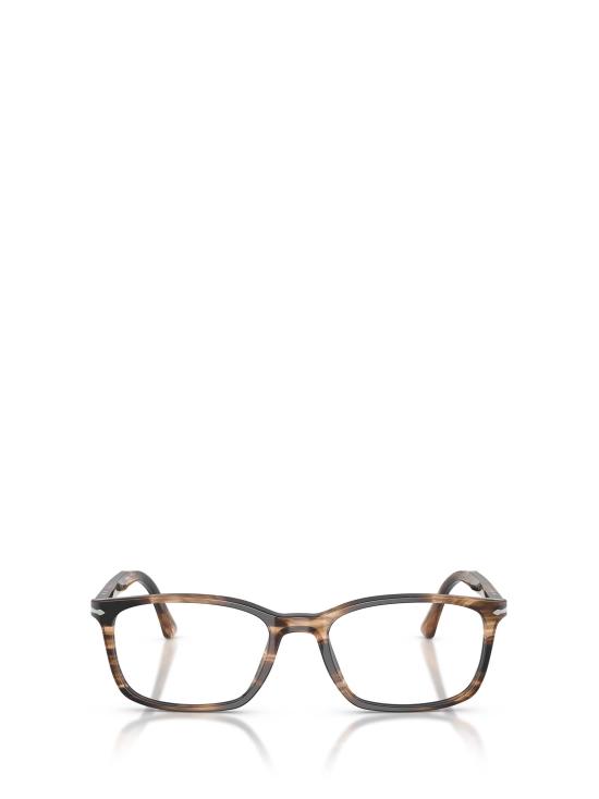 26FW 페르솔 안경 PO3189V 1236 STRIPED BLACK GREISH BROWN