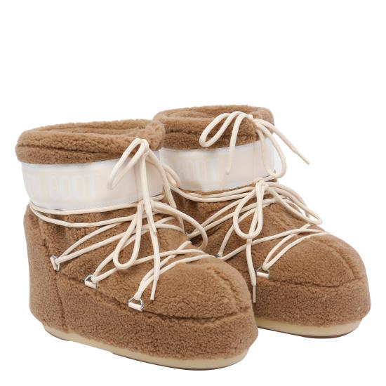 25FW 문부츠 아이콘 로우 플리스 부츠 1409700 M047 Beige - MOON BOOT