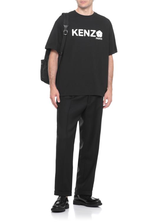 25FW 겐조 반팔 티셔츠 FF55TS491 4SG99J Black - KENZO
