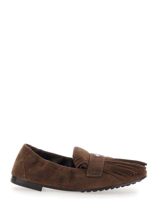 25FW 토리버치 Ballet 프린지 스웨이드 로퍼 176837200 Brown