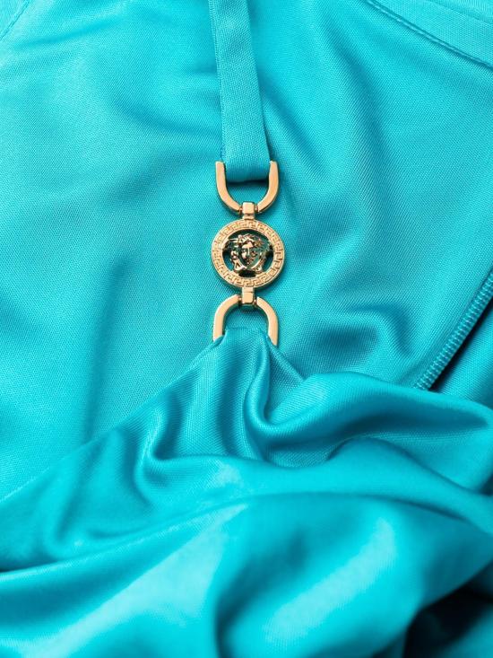  베르사체 미디 스커트 10087451A005721V940 Light Blue - VERSACE