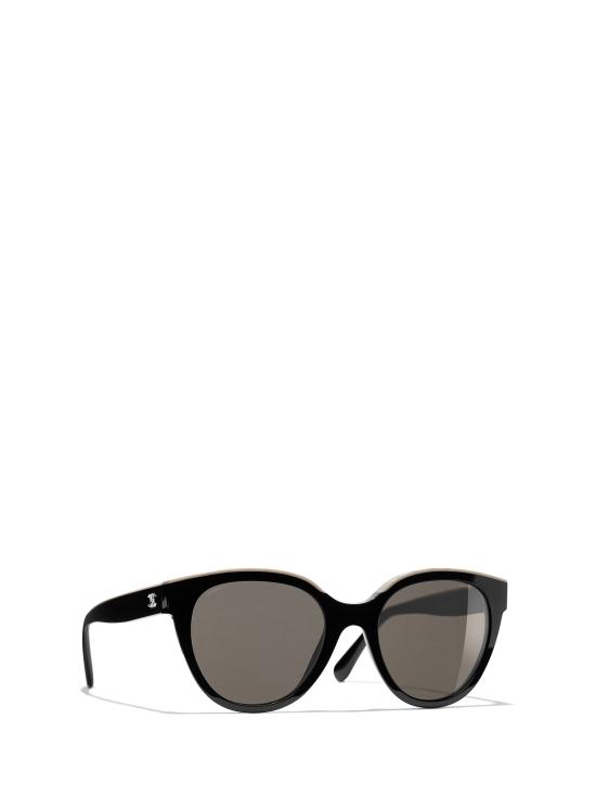 26FW 샤넬 선글라스 CH5414 C534 3 BLACK BEIGE - CHANEL