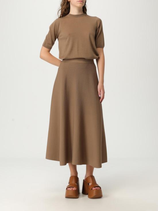 25FW 막스마라 롱 스커트 2521306018600 004 Brown - MAX MARA