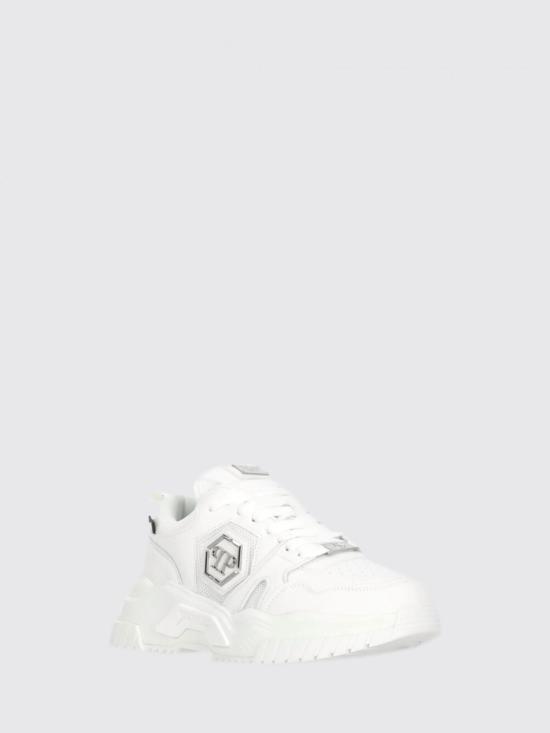 25FW 필립 플레인 뮬/슬리퍼 FAESUSC0837PTE003N 01 White - PHILIPP PLEIN
