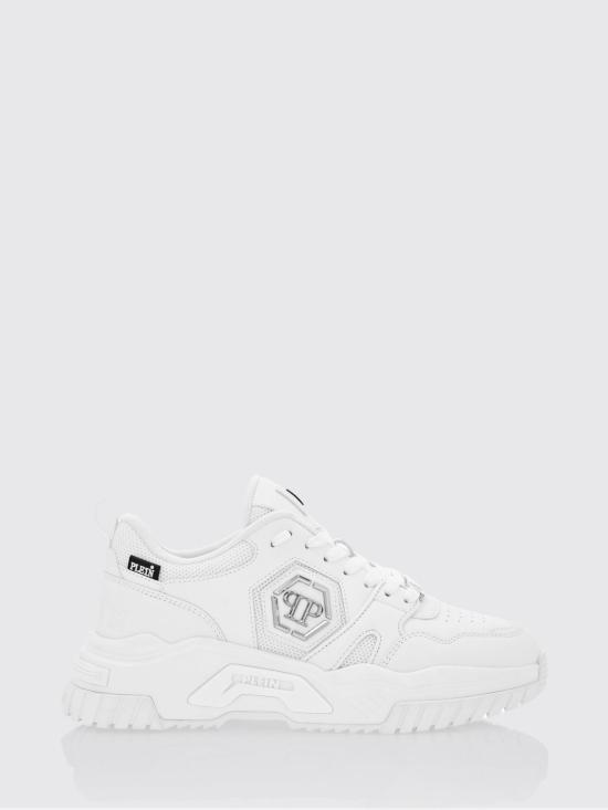 25FW 필립 플레인 뮬/슬리퍼 FAESUSC0837PTE003N 01 White - PHILIPP PLEIN
