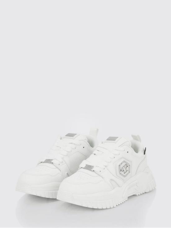 25FW 필립 플레인 뮬/슬리퍼 FAESUSC0837PTE003N 01 White - PHILIPP PLEIN