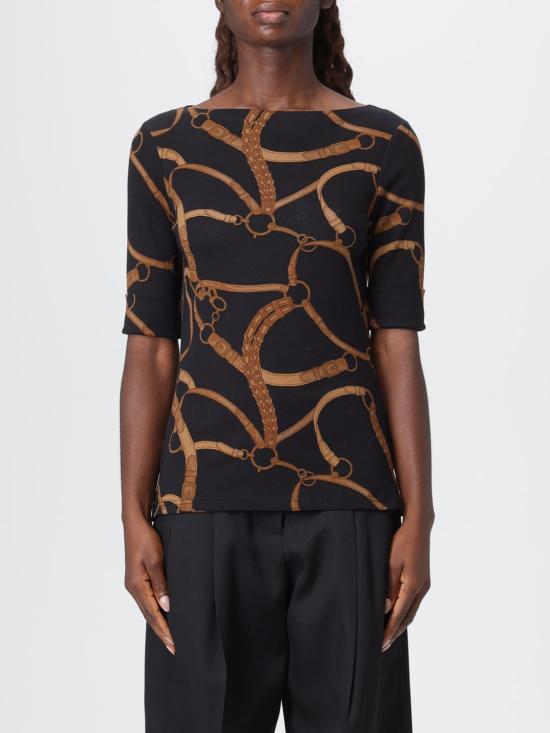 25FW 랄프 로렌 반팔 티셔츠 200971107 001 Black