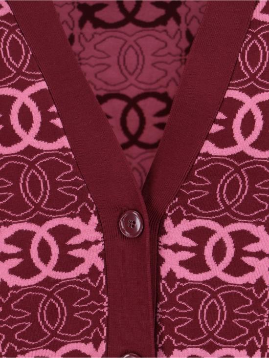 25FW 핑코 가디건 106042 A2YDRW2 Burgundy - PINKO