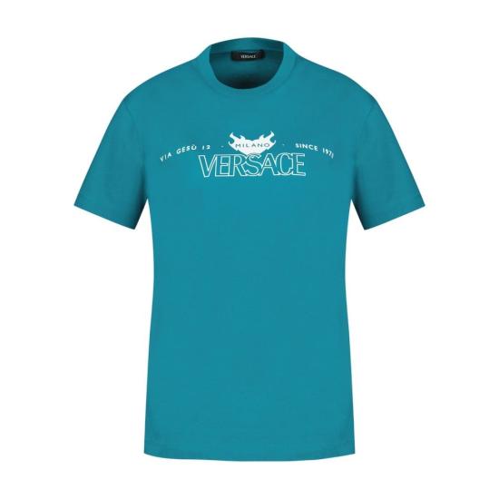 25FW 베르사체 반팔 티셔츠 1013944 1A14377 1GO60 Green