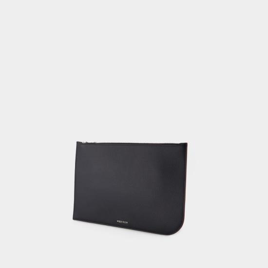 25SS 알렉산더 맥퀸 클러치/파우치 8148501VDCC1000 Black - ALEXANDER MCQUEEN