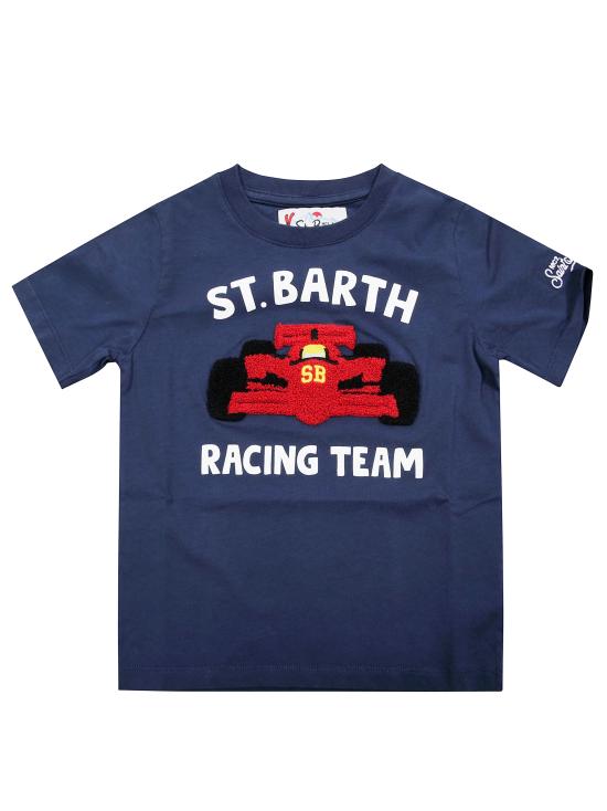 25FW [키즈] 세인트바쓰 티셔츠 CAM001 01022I DEAR SANTA CAR 61 EMB BLU