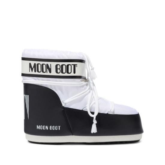 25FW 문부츠 아이콘 나일론 로우 부츠 80D1409340A001 WHITE BLACK DOM