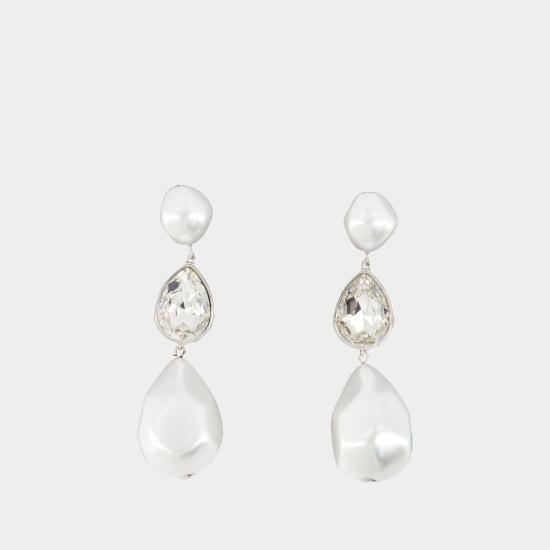 25SS 셀프 포트레이트 이어링 RS25 612E P White - SELF PORTRAIT