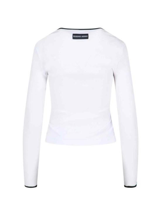 25FW 마린세르 긴팔 티셔츠 WTO446A CJER0008WH11 White - MARINE SERRE