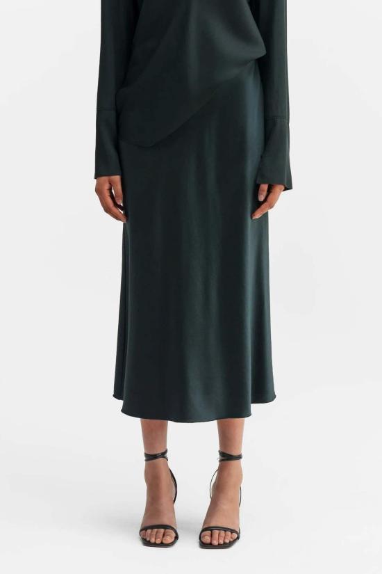  Ahlvar Gallery 미디 스커트 아흘바 갤러리 하나 실크 스커트 딥 포레스트