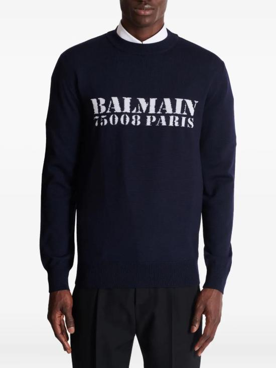 25FW 발망 스웨터 FH1KD000KI84SAJ BLUE - BALMAIN