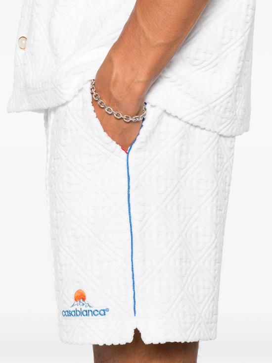 25FW 카사블랑카 스트레이트 팬츠 MPF25JTR27101 WHITE - CASABLANCA