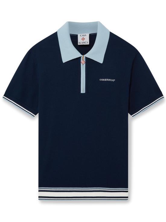 25FW 카사블랑카 반팔 티셔츠 WPF25KW102001 BLUE